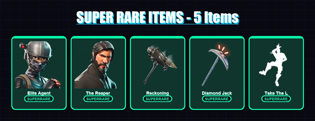 [PC/XBOX] | Elite Agent | The Reaper | Fusion | Dark Voyager | Frozen Love Ranger | 51 skin | 46 pickaxe | 54 emote | 44 glider | Lv575