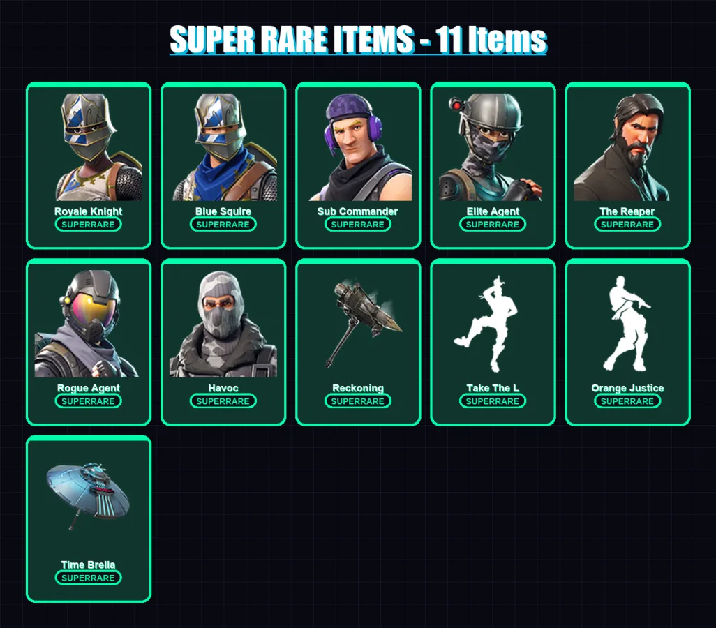 [PC/PSN] | Royale Knight | Blue Squire | Sub Commander | Elite Agent | The Reaper | 74 skin | 114 pickaxe | 87 emote | 116 glider | Lv1574