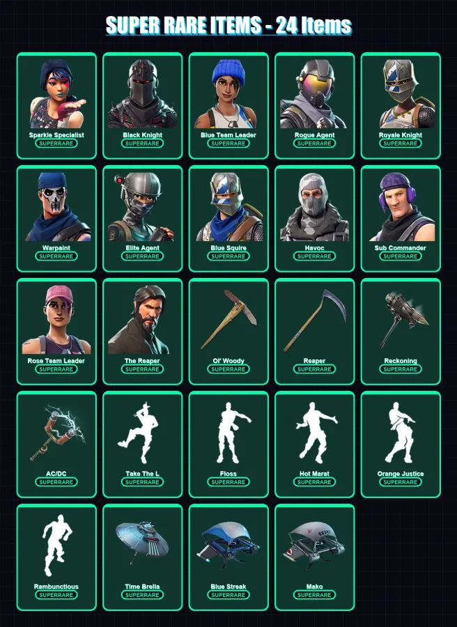 [PS4/PS5/XBOX/PC] | Sparkle Specialist | Black Knight | Blue Team Leader | 95 skin | Lv2008