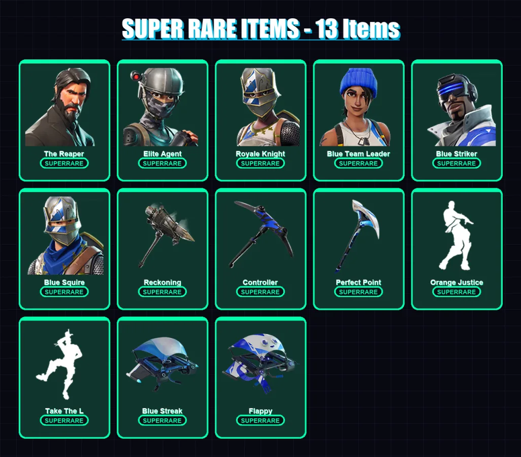[PS4/PS5/XBOX/PC] | The Reaper | Elite Agent | Royale Knight | 141 skin | Lv1925