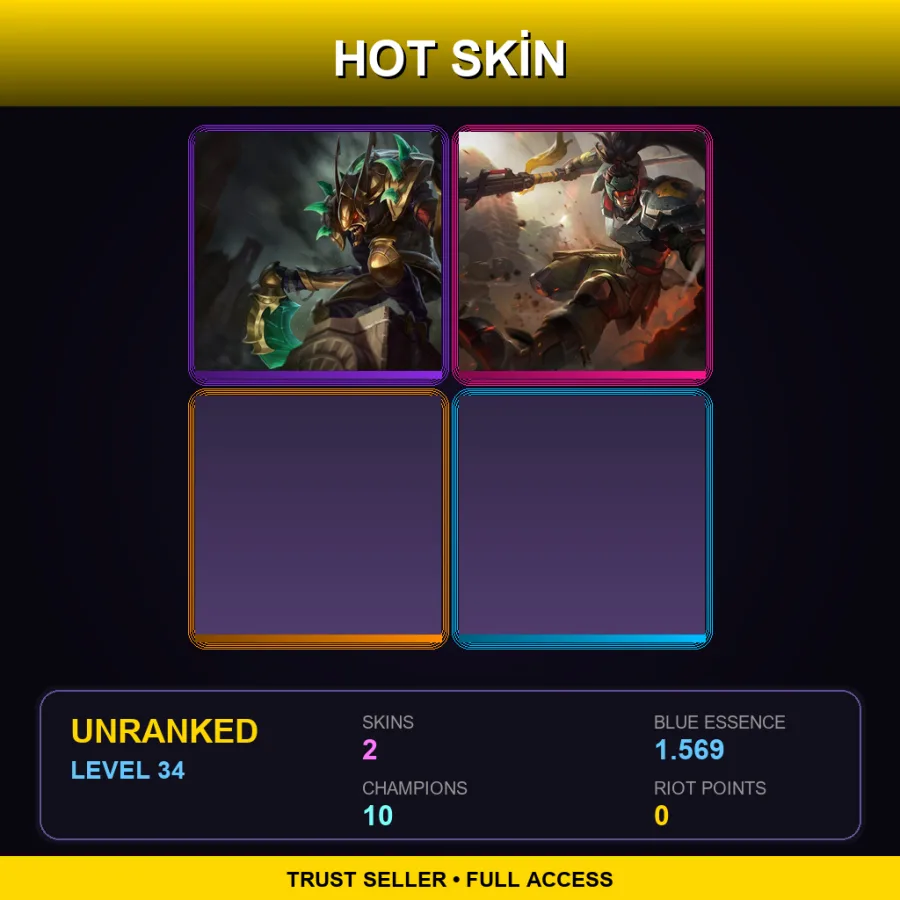LAS | Lv34 | Unranked | 2 Skin | 10 Champ
