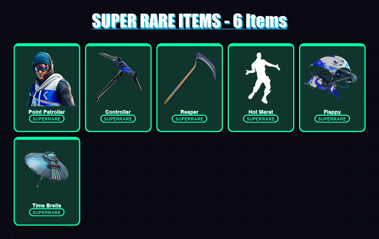 [PC/XBOX] | Point Patroller | Ark | Ruin | Rox | Luxe | 107 skin | 102 pickaxe | 114 emote | 89 glider | Lv1369