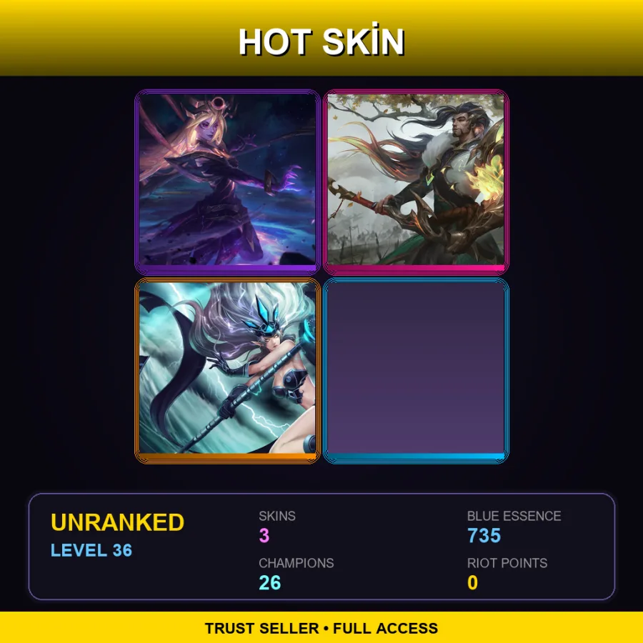 LAS | Lv36 | Unranked | 3 Skin | 26 Champ