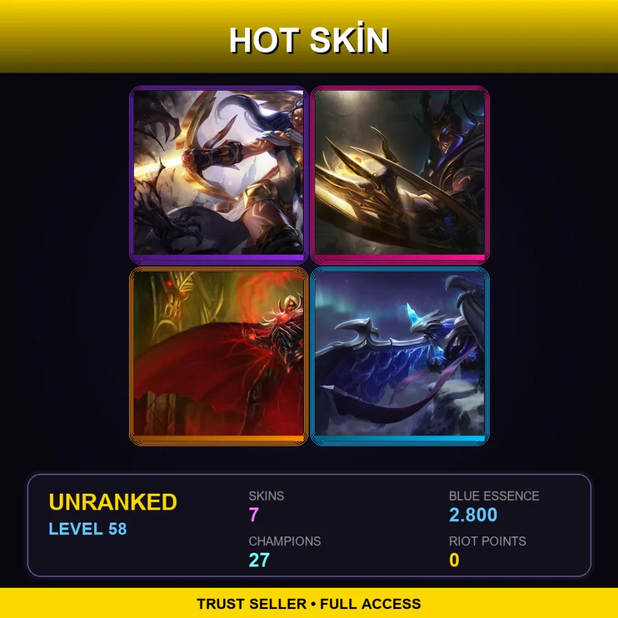 LAN | Lv58 | Unranked | 7 Skin | 27 Champ