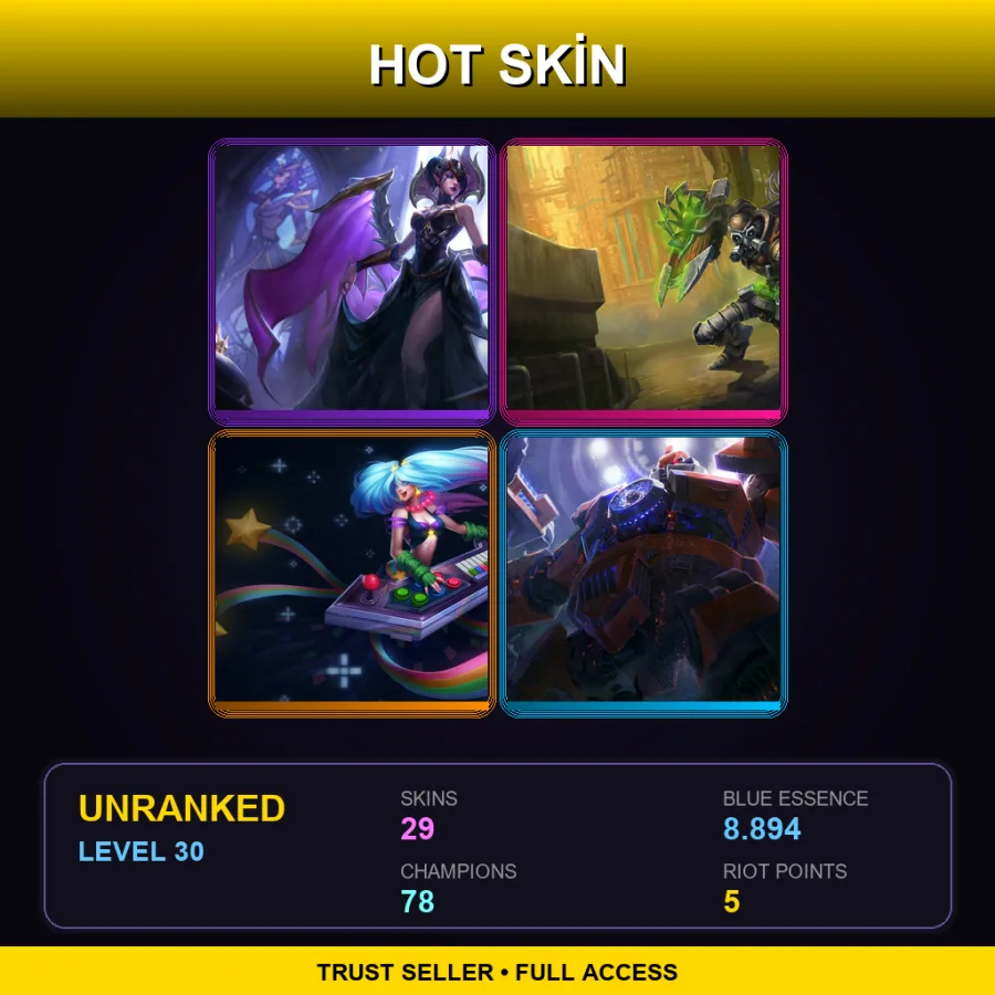 VN | Lv30 | Unranked | 29 Skin | 78 Champ — Panda Teemo