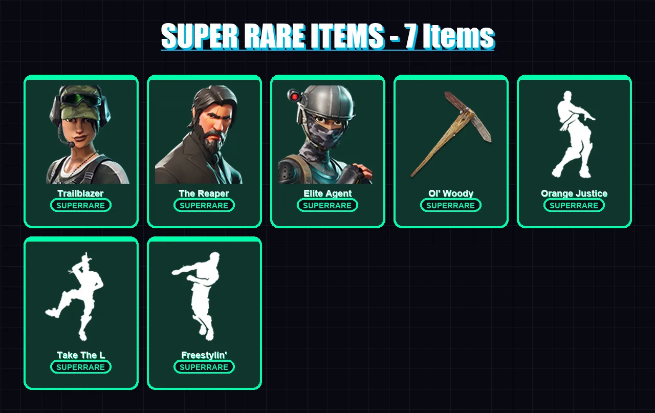 [PC/PSN] | Trailblazer | The Reaper | Elite Agent | Rox | Dark Voyager | 53 skin | 59 pickaxe | 42 emote | 58 glider | Lv701