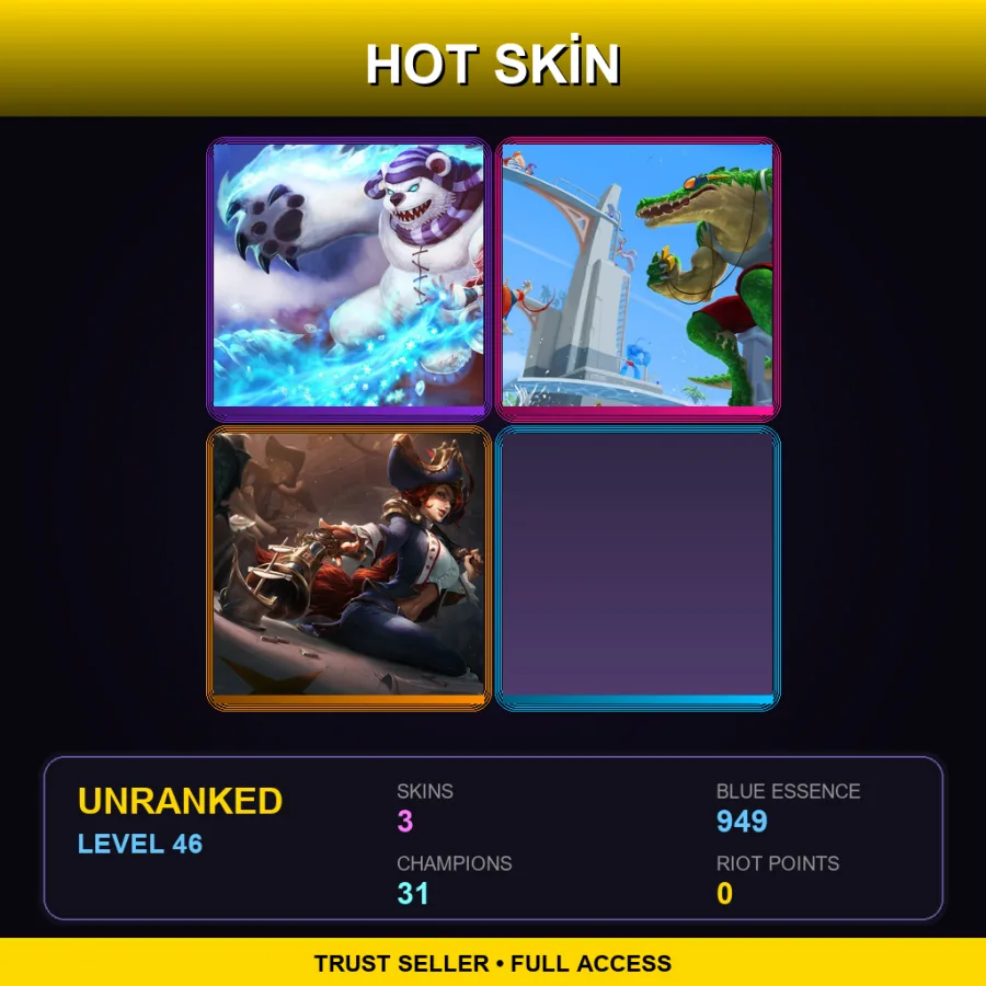 LAS | Lv46 | Unranked | 3 Skin | 31 Champ