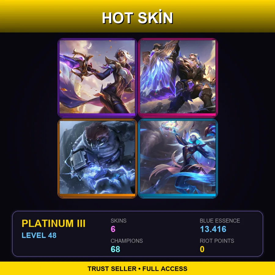 BR | Lv48 | Platinum III | 6 Skin | 68 Champ