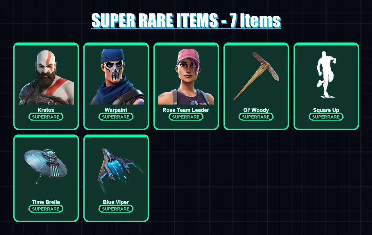 [PC/XBOX/PSN] | Kratos | Warpaint | Rose Team Leader | Kado Thorne | Fusion | 177 skin | 206 pickaxe | 155 emote | 165 glider | Lv2201