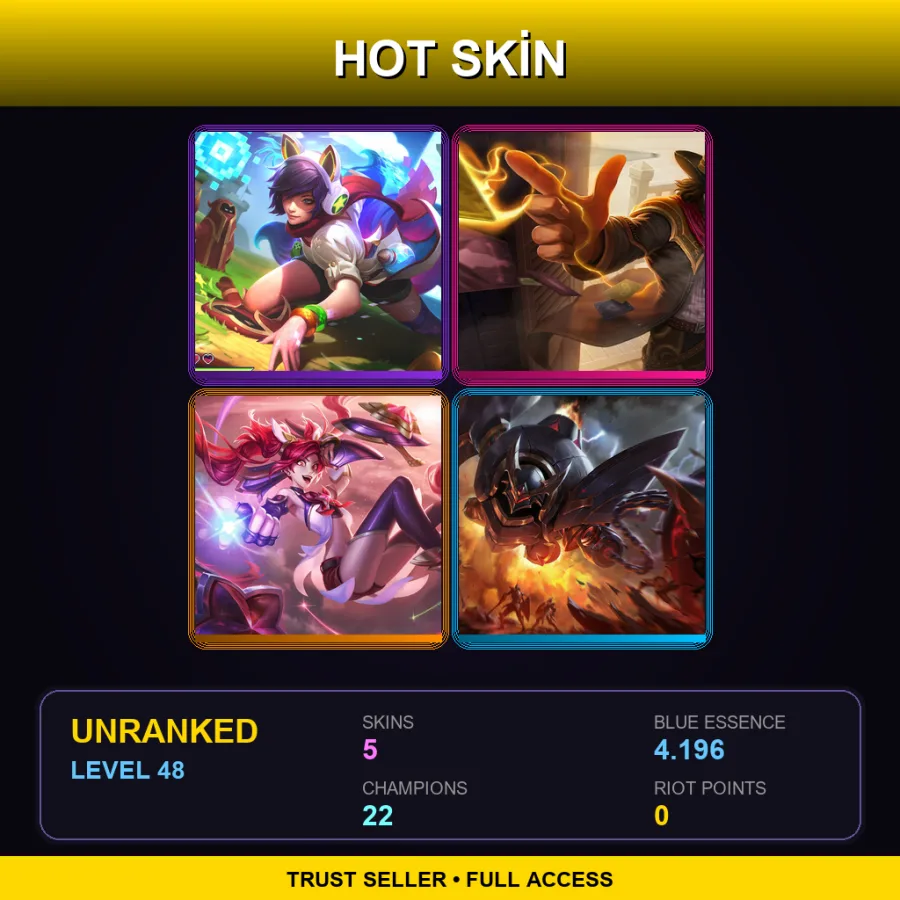 JP | Lv48 | Unranked | 5 Skin | 22 Champ