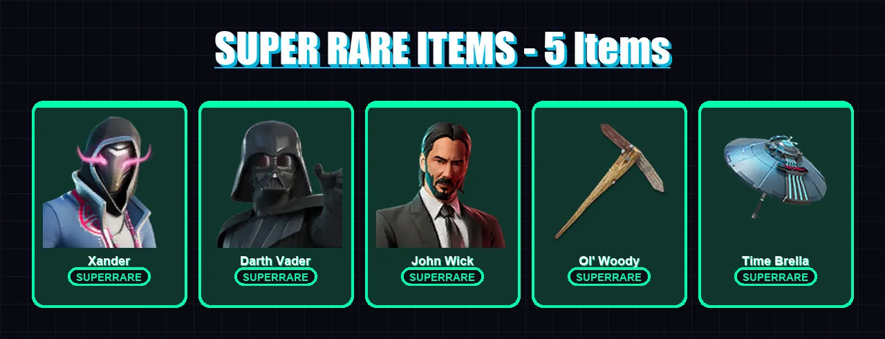[PC] | Xander | Darth Vader | John Wick | Snap | Galaxy Grappler | 157 skin | 157 pickaxe | 102 emote | 103 glider | Lv1047