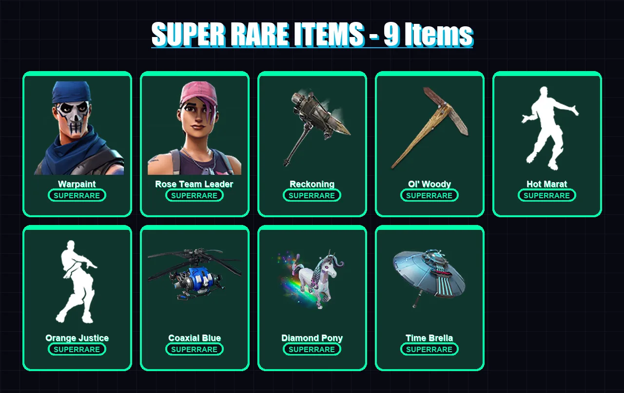 [PS4/PS5/XBOX/PC] | Warpaint | Rose Team Leader | Drift | The Scientist | Blackheart | 90 skin | 85 pickaxe | 85 emote | 93 glider | Lv1161