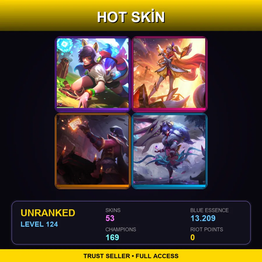 VN | Lv124 | Unranked | 53 Skin | 169 Champ — Aviator Irelia