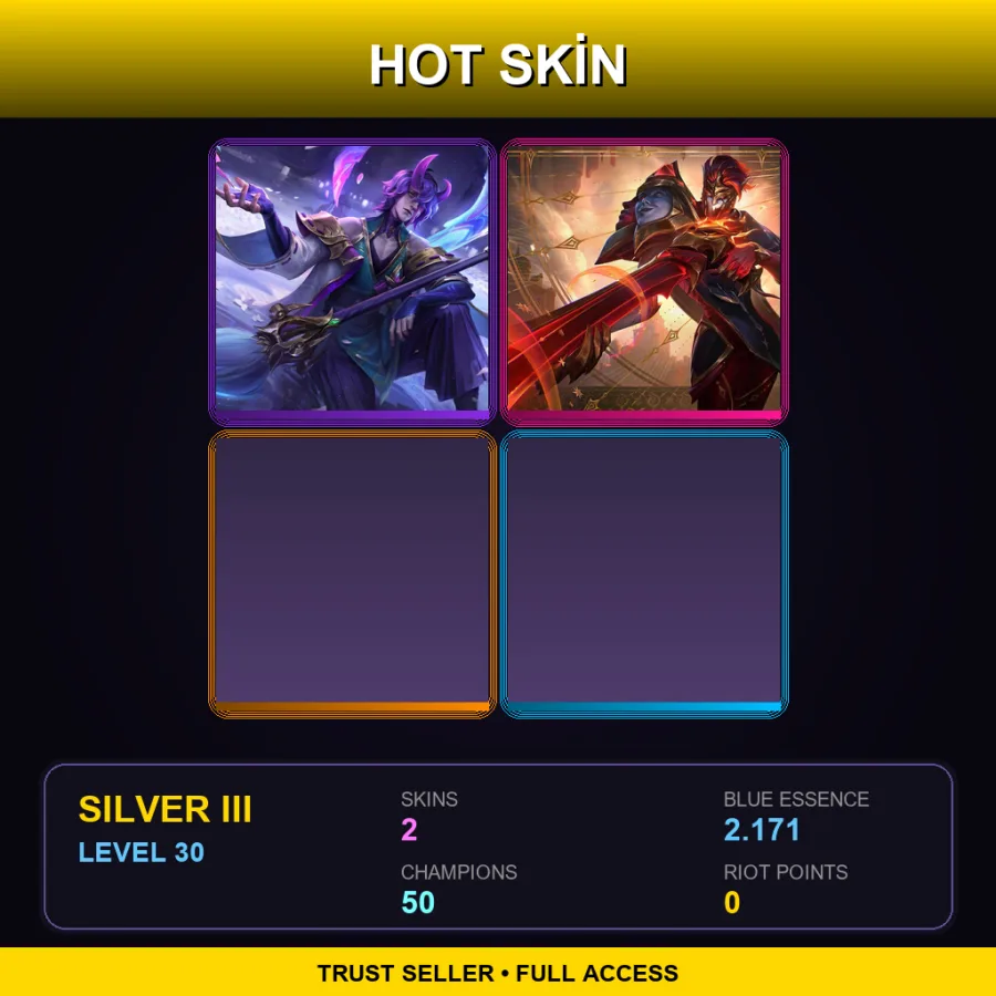 VN | Lv30 | Silver III | 2 Skin | 50 Champ