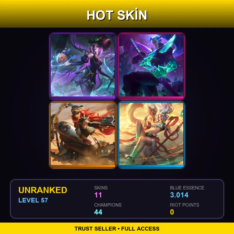VN | Lv57 | Unranked | 11 Skin | 44 Champ