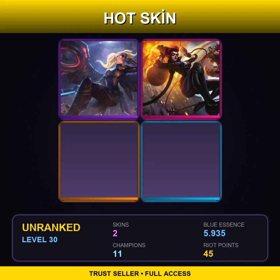 BR | Lv30 | Unranked | 2 Skin | 11 Champ