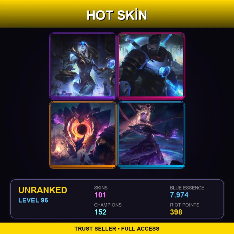 BR | Lv96 | Unranked | 101 Skin | 152 Champ