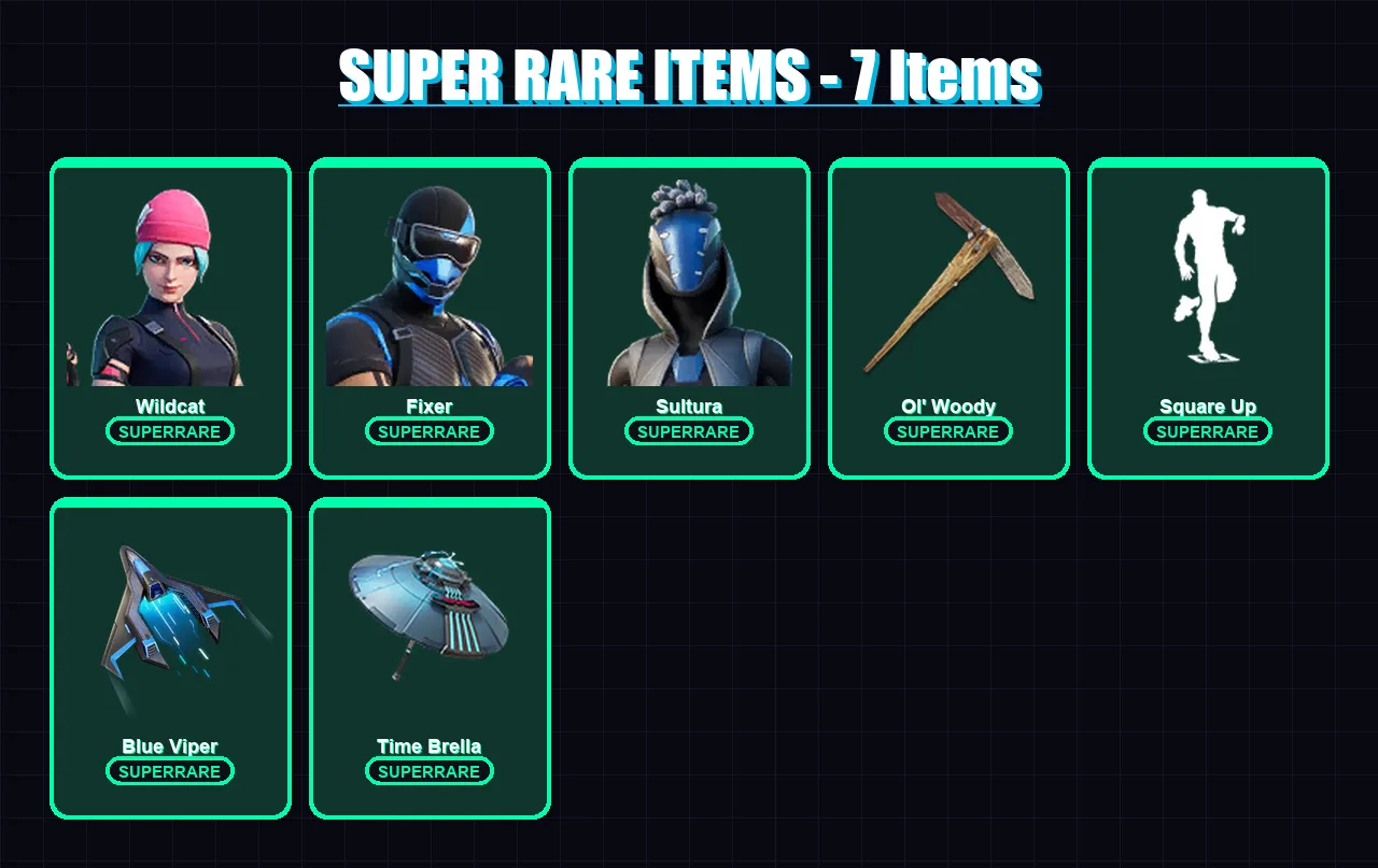[PC] | Wildcat | Fixer | Sultura | Inferno | Nezumi | 305 skin | 363 pickaxe | 264 emote | 205 glider | Lv3584