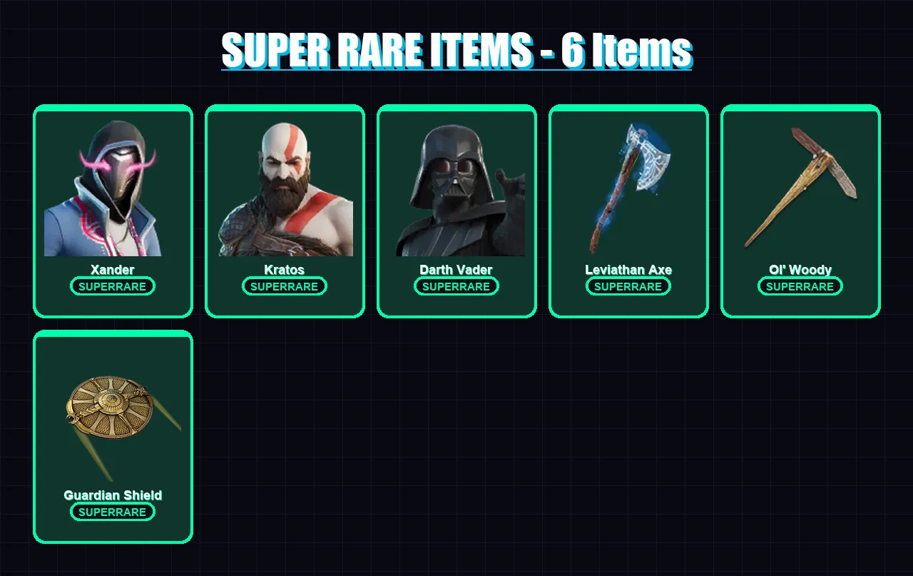 [PC/XBOX/PSN] | Xander | Kratos | Darth Vader | Snap | Mandalorian | 146 skin | 176 pickaxe | 126 emote | 151 glider | Lv2094