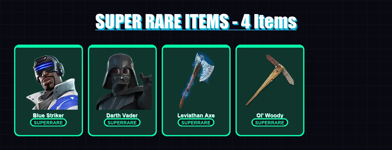 [PC/XBOX] | Blue Striker | Darth Vader | Spire Assassin | Ronin | Raz | 74 skin | 84 pickaxe | 60 emote | 61 glider | Lv1096