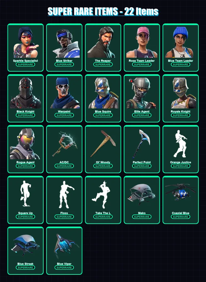 [PS4/PS5/XBOX/PC] | Sparkle Specialist | Blue Striker | The Reaper | 80 skin | Lv1064