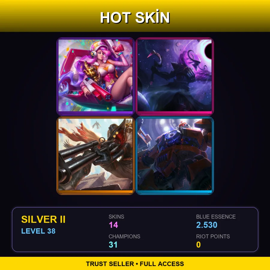 LAN | Lv38 | Silver II | 14 Skin | 31 Champ