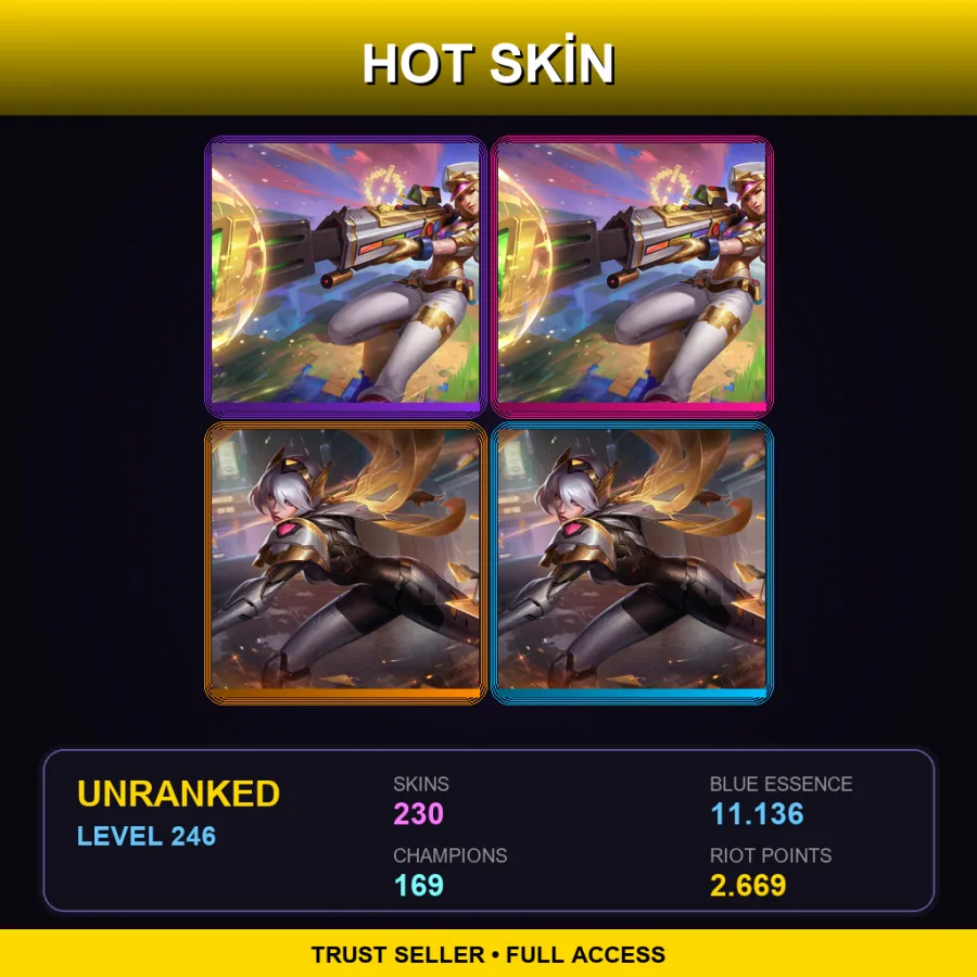 OCE | Lv246 | Unranked | 230 Skin | 169 Champ — Unranked / Smurf League of Legends