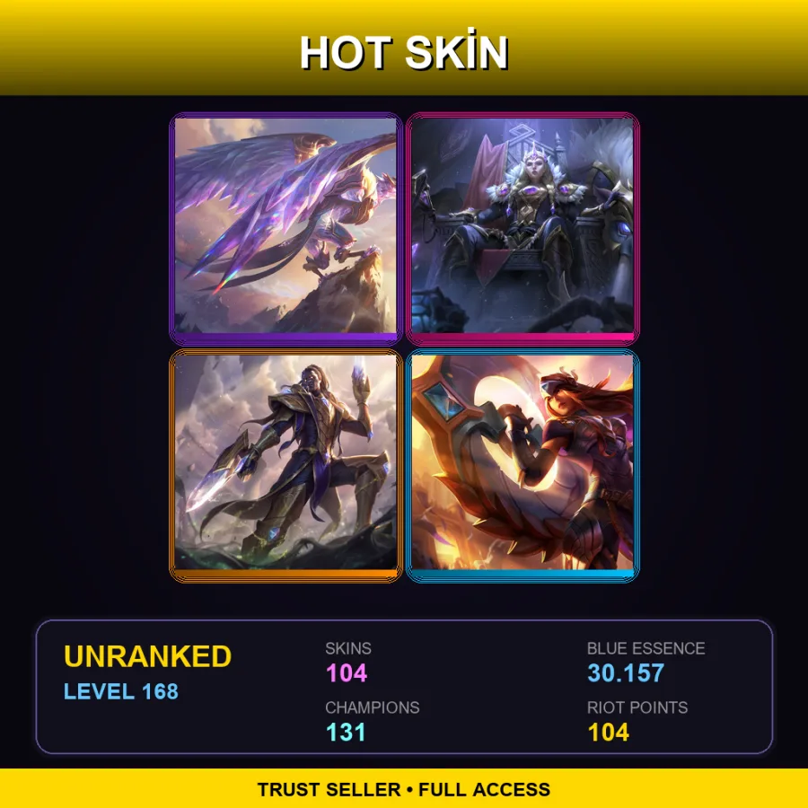 LAS | Lv168 | Unranked | 104 Skin | 131 Champ