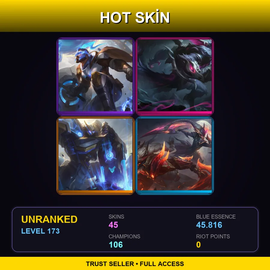 LAS | Lv173 | Unranked | 45 Skin | 106 Champ — Psyops Master Yi