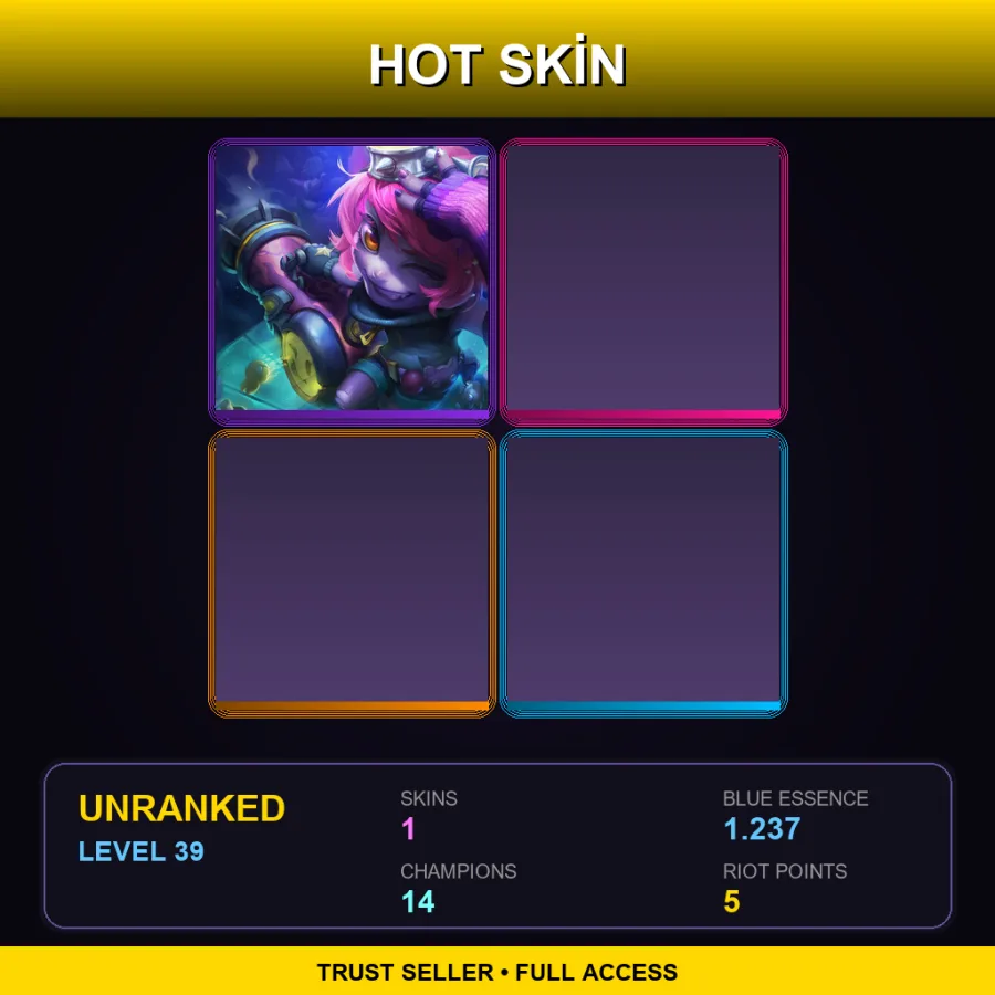 LAN | Lv39 | Unranked | 1 Skin | 14 Champ