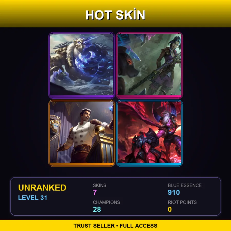 LAN | Lv31 | Unranked | 7 Skin | 28 Champ