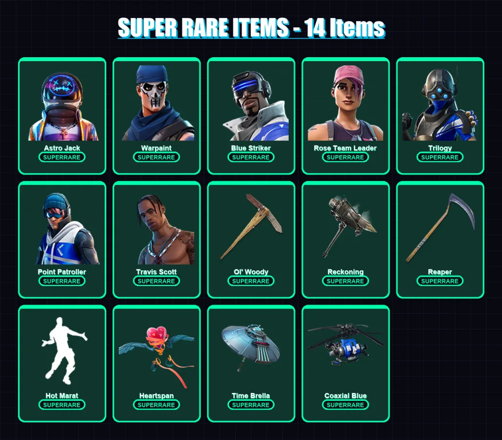 [PC/XBOX/PSN] | Astro Jack | Warpaint | Blue Striker | Rose Team Leader | Trilogy | 140 skin | 149 pickaxe | 187 emote | 146 glider | Lv2719