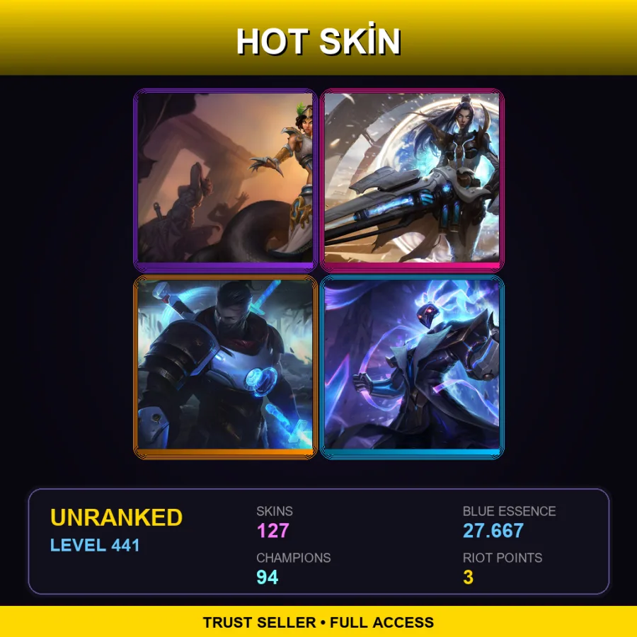 LAN | Lv441 | Unranked | 127 Skin | 94 Champ — Fuzz Fizz