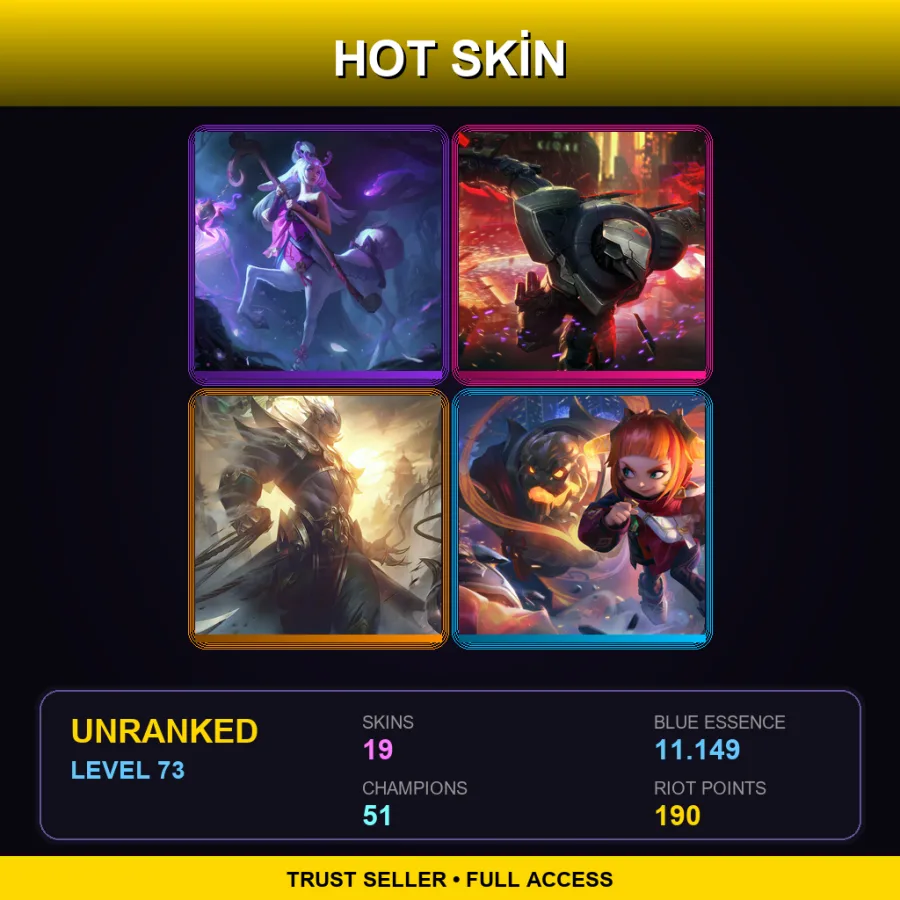 TR | Lv73 | Unranked | 19 Skin | 51 Champ