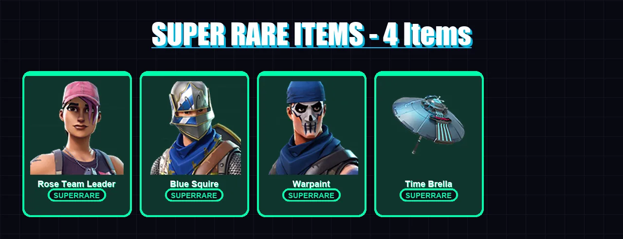 [PC/PSN] | Rose Team Leader | Blue Squire | Warpaint | Era | Holiday Boxy | 5 skin | 13 pickaxe | 13 emote | 12 glider | Lv170