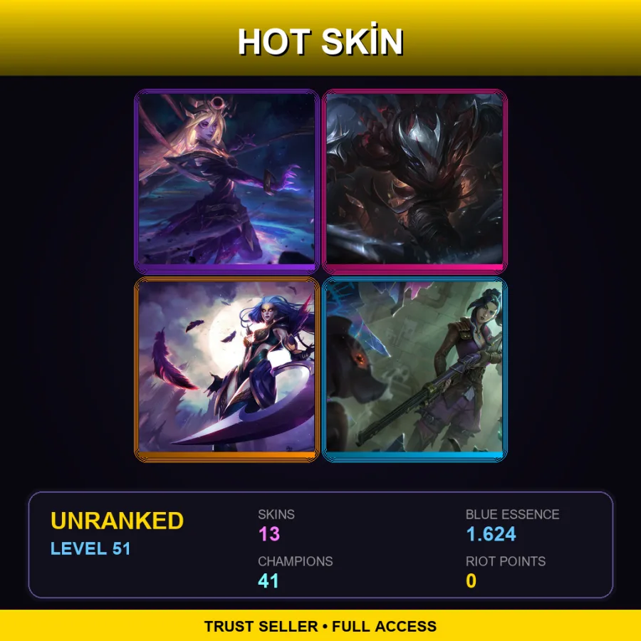LAN | Lv51 | Unranked | 13 Skin | 41 Champ — Pre Void Kassadin