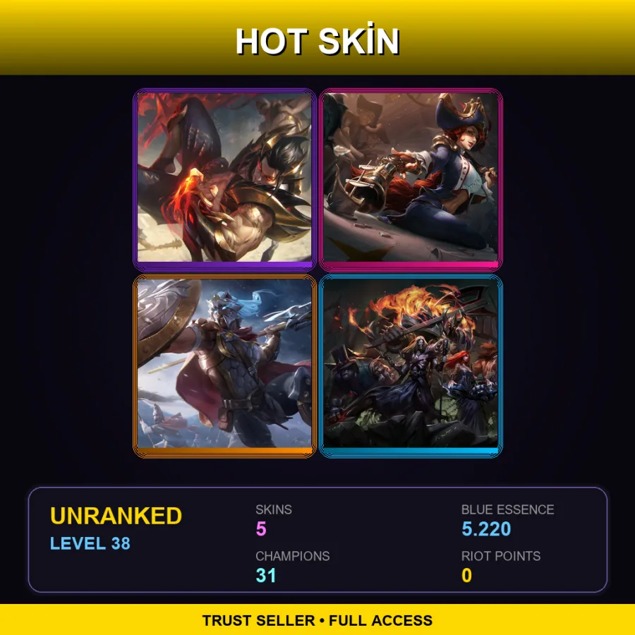 LAS | Lv38 | Unranked | 5 Skin | 31 Champ