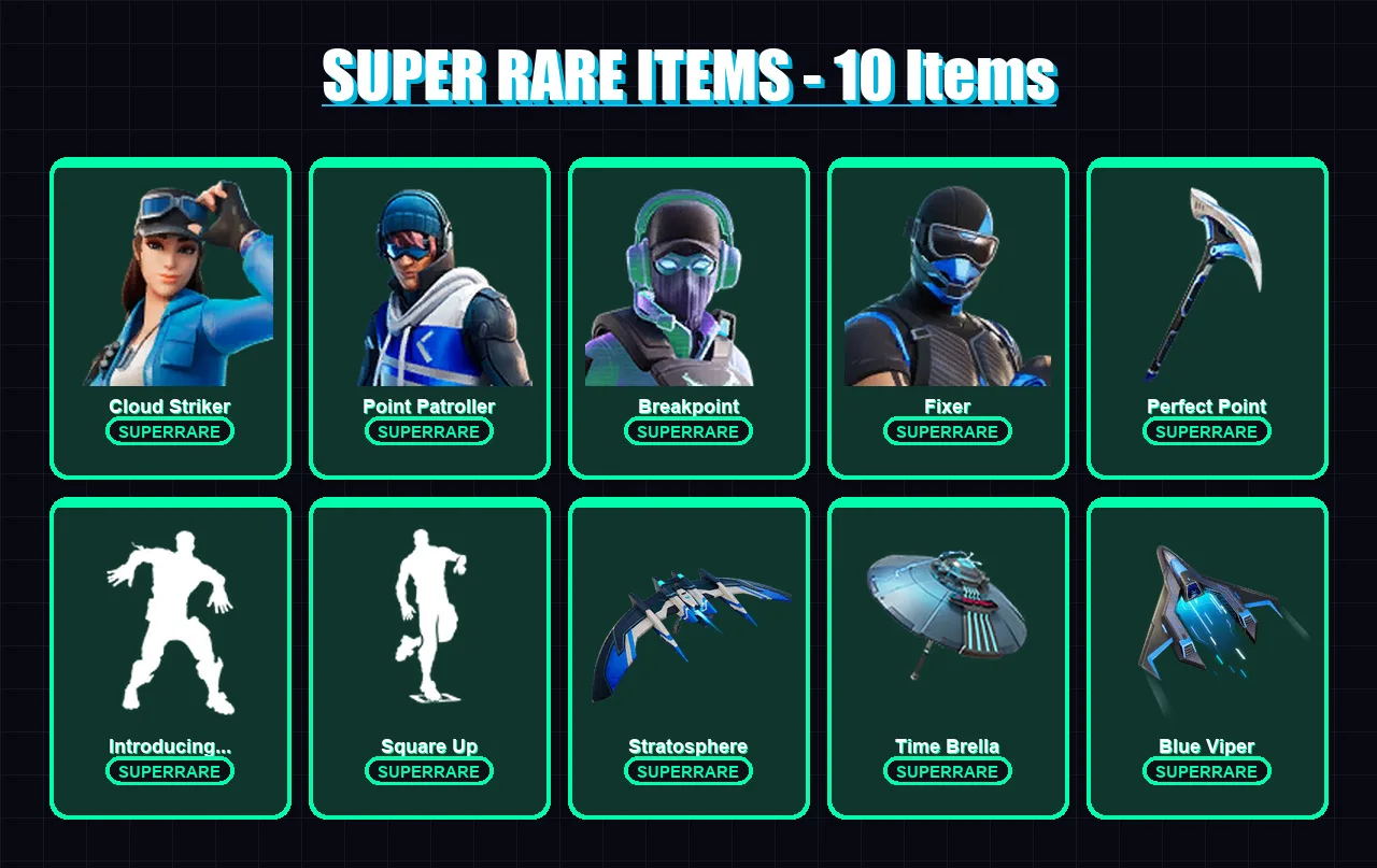 [PC/XBOX/PSN] | Cloud Striker | Point Patroller | Breakpoint | Fixer | Fade | 78 skin | 95 pickaxe | 74 emote | 81 glider | Lv1469