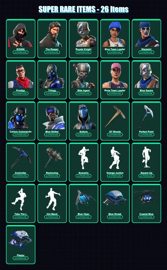 [PC/XBOX/PSN] | IKONIK | The Reaper | Royale Knight | Blue Team Leader | Warpaint | 79 skin | 54 pickaxe | 67 emote | 58 glider | Lv574 — Fortnite account