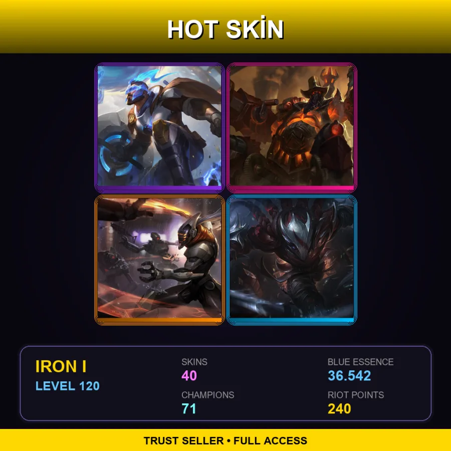 LAN | Lv120 | Iron I | 40 Skin | 71 Champ