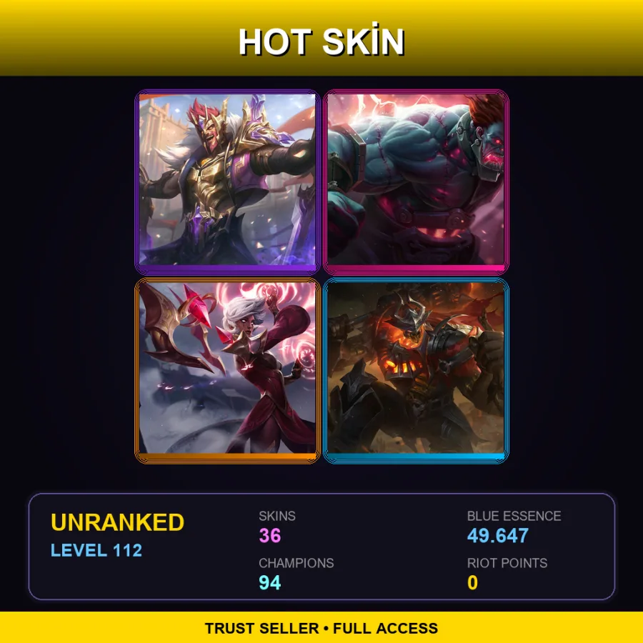 LAS | Lv112 | Unranked | 36 Skin | 94 Champ — Conqueror Karma