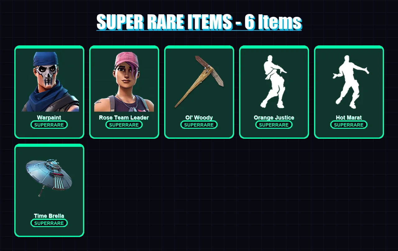 [PC] | Warpaint | Rose Team Leader | Lynx | Krampus | Omega | 37 skin | 42 pickaxe | 67 emote | 47 glider | Lv749