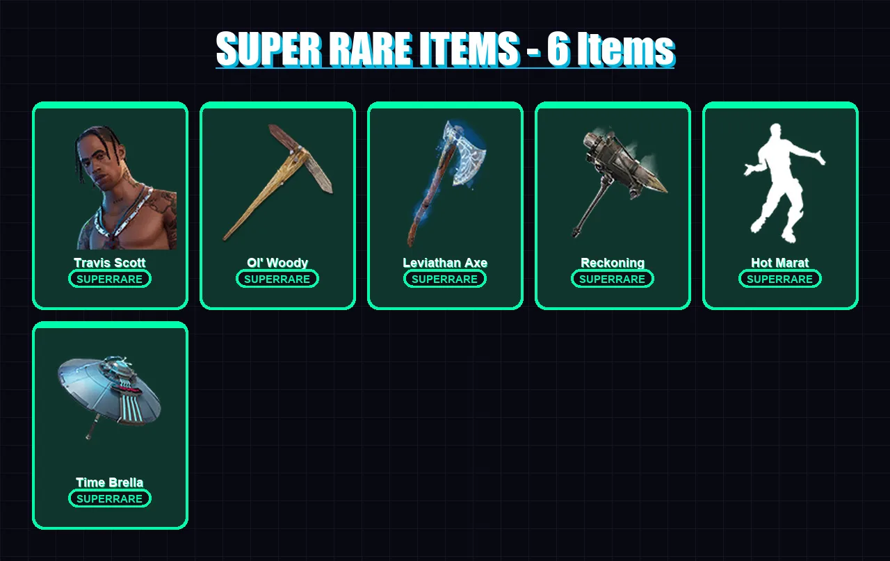 [PC] | Travis Scott | Fusion | Valeria | Polarity | A.I.M. | 215 skin | 261 pickaxe | 186 emote | 213 glider | Lv4415