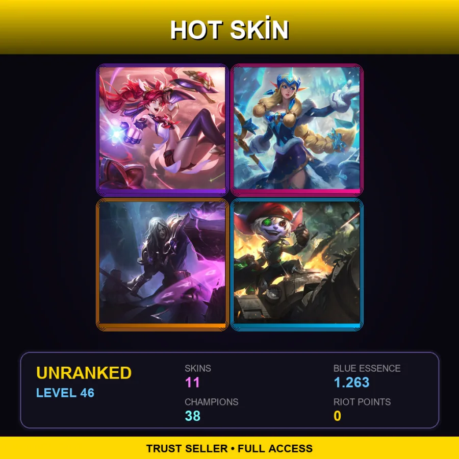 LAN | Lv46 | Unranked | 11 Skin | 38 Champ