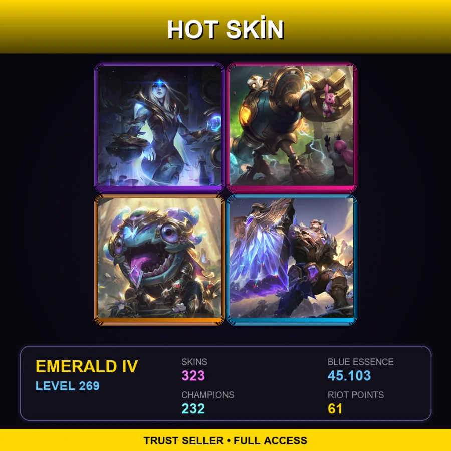 TR | Lv269 | Emerald IV | 323 Skin | 232 Champ