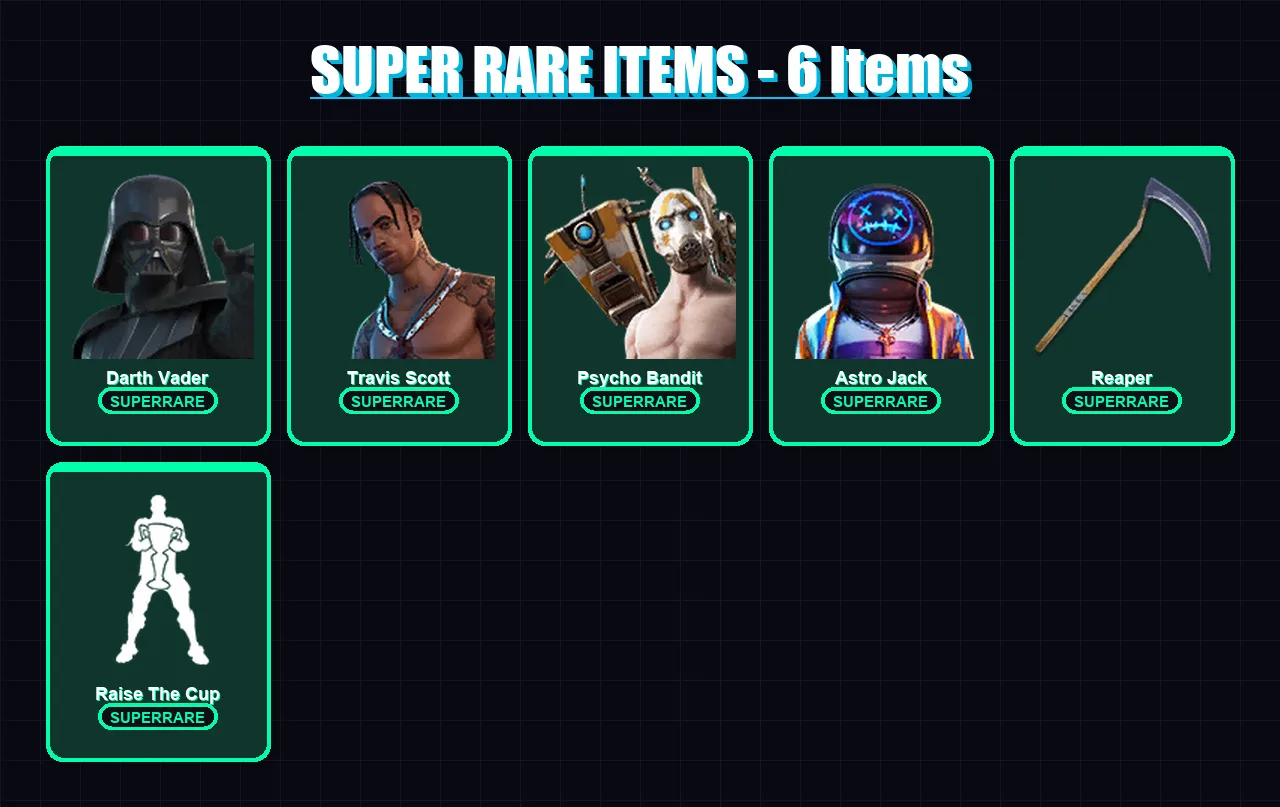 [PS4/PS5/XBOX/PC] | Darth Vader | Travis Scott | Psycho Bandit | Astro Jack | The Ageless | 303 skin | 267 pickaxe | 286 emote | 195 glider | Lv4195 — Fortnite account
