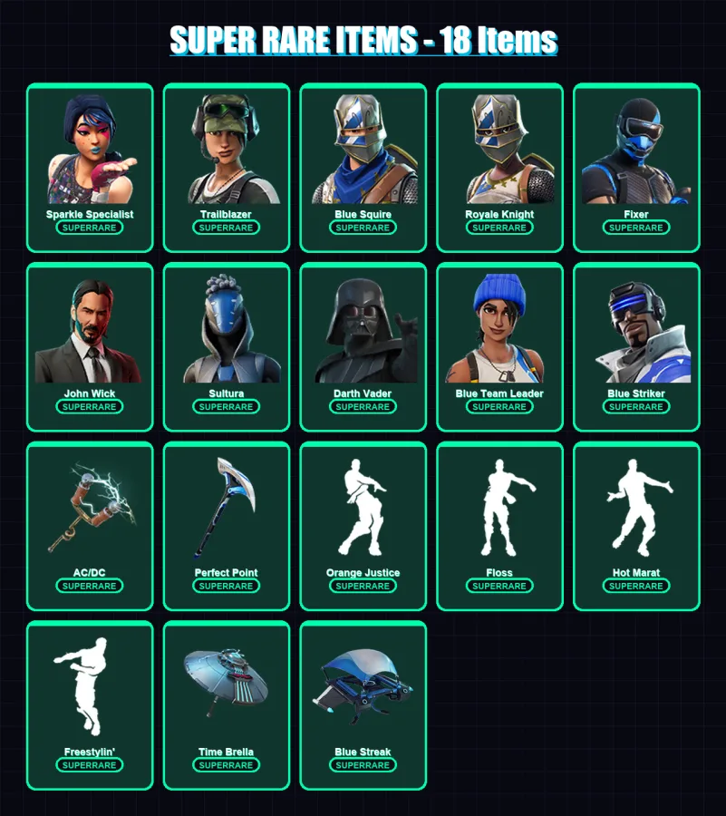 [PS4/PS5/XBOX/PC] | Sparkle Specialist | Trailblazer | Blue Squire | Royale Knight | Fixer | 244 skin | 254 pickaxe | 252 emote | 205 glider | Lv545 — Fortnite account