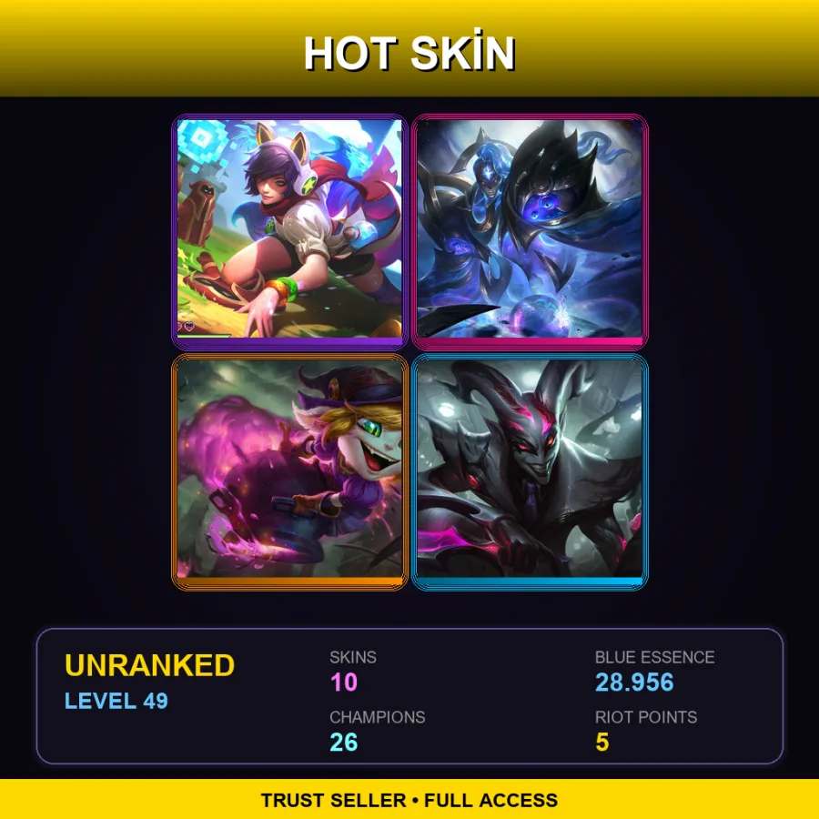 EUNE | Lv49 | Unranked | 10 Skin | 26 Champ