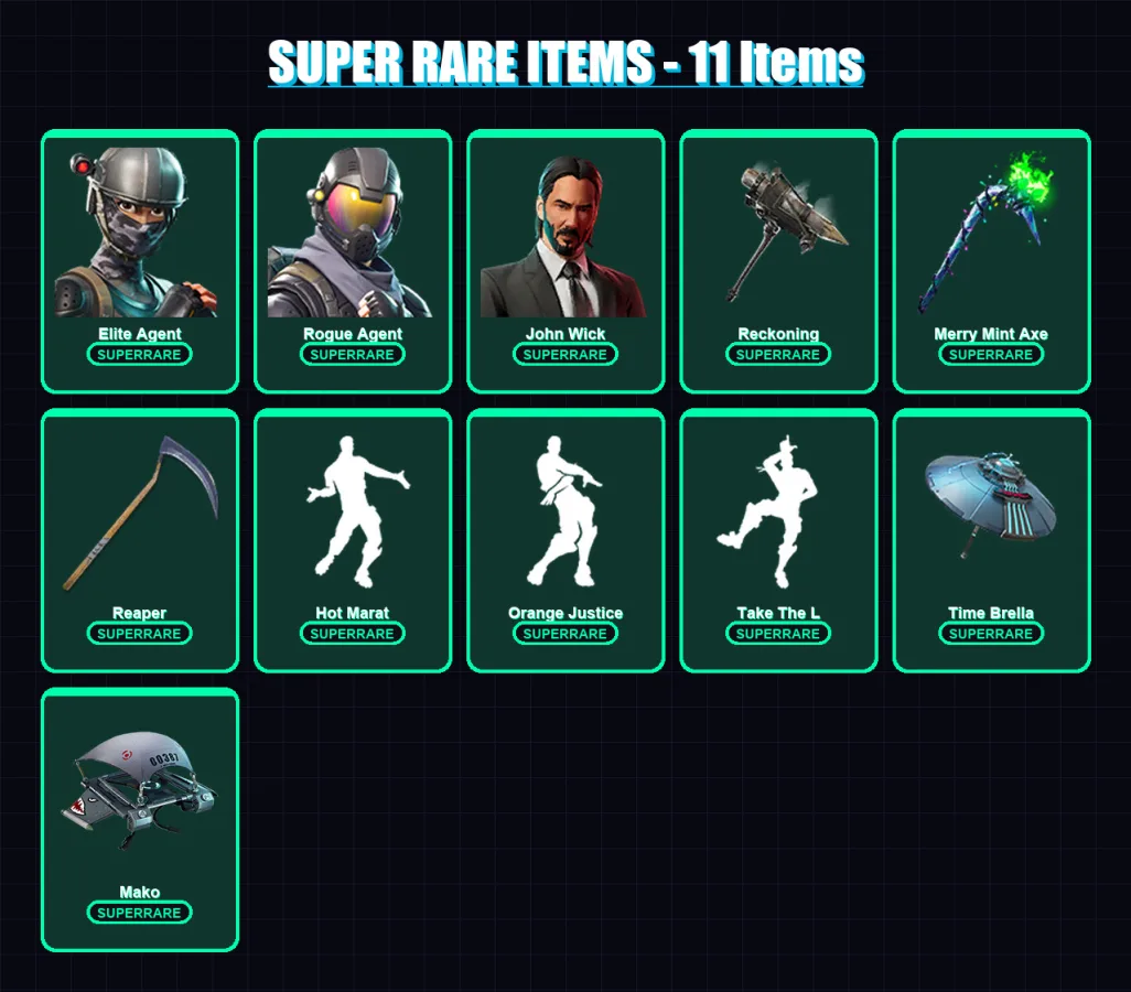 [PC/XBOX/PSN] | Elite Agent | Rogue Agent | John Wick | Omega | Zenith | 87 skin | 72 pickaxe | 96 emote | 73 glider | Lv1469