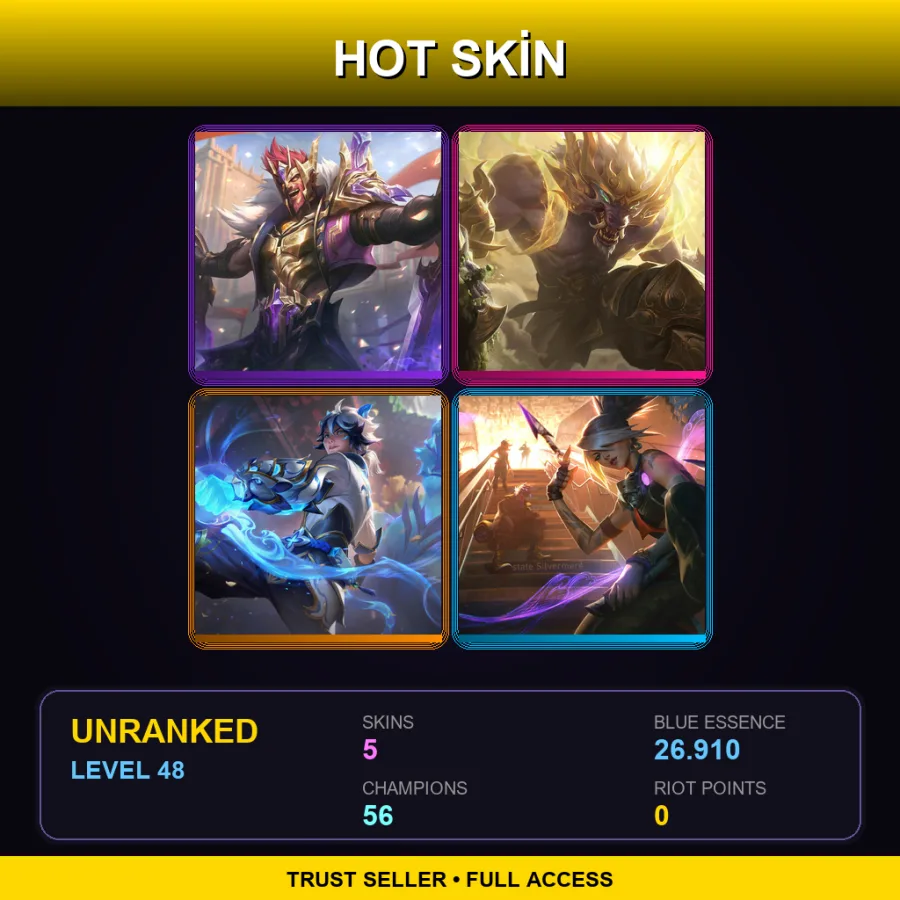 ME | Lv48 | Unranked | 5 Skin | 56 Champ